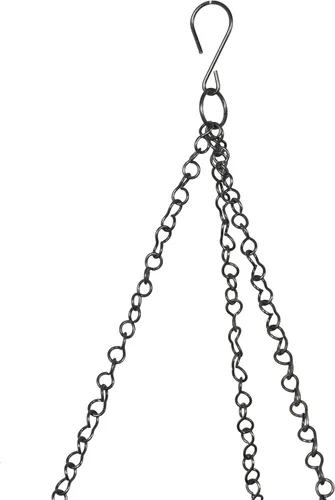 Vista 5 de Deco 79 Macetero de metal para interiores y exteriores, maceta colgante con cadena, juego de 2 colgadores de 5 pulgadas, 7 pulgadas de alto