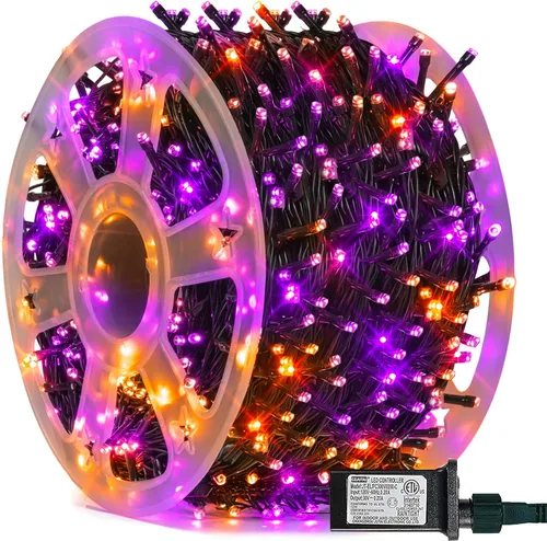 Vista 9 de FUNPENY Guirnalda de luces LED decorativas de Navidad de 164 pies, 500 luces LED de Navidad para interiores y exteriores, 8 modos, impermeable
