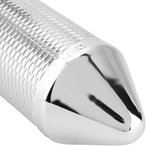 Vista 9 de Alomejor Guiro de metal, instrumento de percusión de acero inoxidable duradero con sonido fuerte con raspador para profesores de música