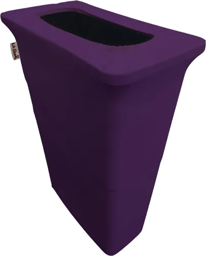 Vista 87 de LA Linen Funda elástica de elastano ajustable para cubo de basura Slim Jim de 23 galones, cubierta de contenedor de residuos, decoración de patio