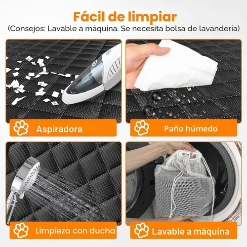 Vista 8 de MIXJOY Funda de asiento para perro para asiento trasero, fundas impermeables para asientos de perros, protector de asiento de automóvil para perros