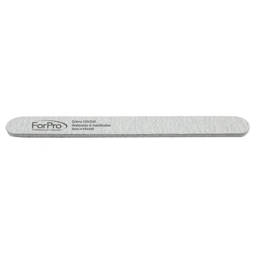 Vista 20 de ForPro Professional Collection ForPro Zebra Tabla de Espuma, Grano 80/80, Lima de Uñas de Manicura de Doble Cara, 7 pulgadas L x 0.75 pulgadas A