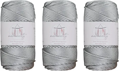 Vista 86 de Makromecity, Cordón de macramé de poliéster de 2 mm x 38 metros (125 yardas) 2 mm de polipropileno, cordón de macramé para crochet, bolsa