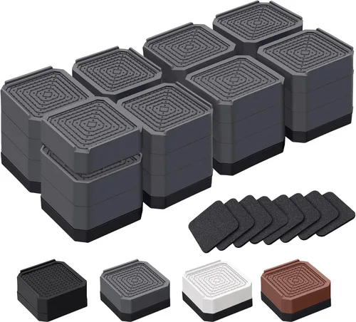 Vista 15 de ANNKUT Elevadores de cama y elevadores de muebles, bloques de elevación ajustables resistentes para sofás, escritorios y sillas, elevan 1.5