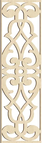 Vista 68 de 9 3/8"W x 24 3/8"H x 1/4"T Bellaire Decorativos Paneles de pared de madera calado, abedul