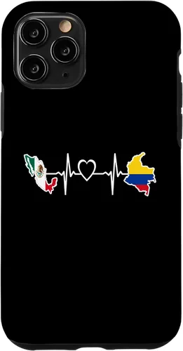 Vista 29 de iPhone 16 Bandera de Colombia Mexicana - Funda de latidos del corazón de Colombia Mexicana