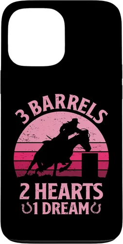 Vista 23 de iPhone 16 3 Barrels 2 Hearts 1 Dream Barrel Racer Barrel Racing Rodeo Case