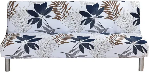Vista 8 de Fundas de sofá sin brazos, elásticas de elastano, funda plegable para sofá cama, futón sin reposabrazos, protector de muebles para sala de estar