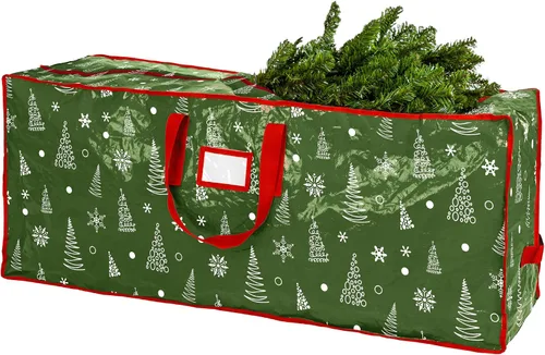 Vista 15 de Bolsa de almacenamiento para árbol de Navidad - Almacena un árbol de Navidad artificial de 7.5 pies, material impermeable duradero, bolsa