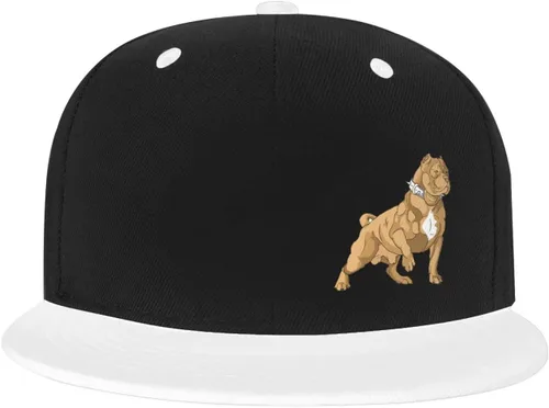 Vista 3 de American Bully - Gorra de béisbol clásica con cierre de Snapback, estilo hip hop y factura plana ajustable
