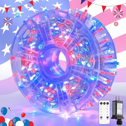Vista 30 de JMEXSUSS 200 luces LED de Pascua al aire libre e interior para decoraciones, 66 pies conectables pastel luces de Pascua cadena de alambre
