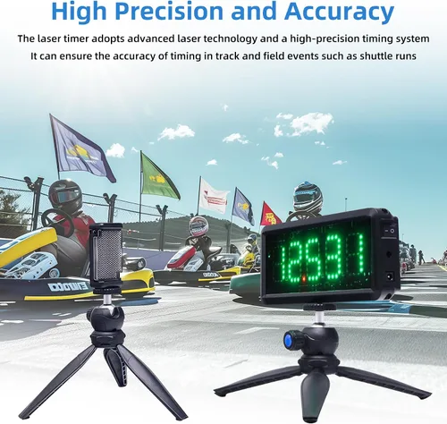 Vista 7 de Temporizador láser de carrera-LED Reloj de carreras con batería cronómetro Reloj de sincronización para motocicleta Ciclismo Entrenamiento