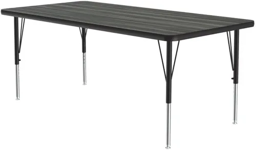 Vista 36 de Correll - Mesa rectangular de actividades para el aula de 24 x 36 pulgadas, altura ajustable (19-29 pulgadas), parte superior de nogal colonial
