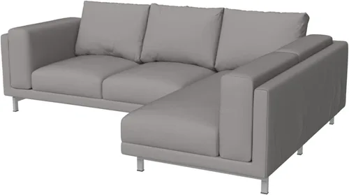 Vista 7 de Fundas de sofá de algodón resistentes compatibles con IKEA Nockeby de tres asientos (ancho: 98.8 in, no 79.9 in), funda de sofá