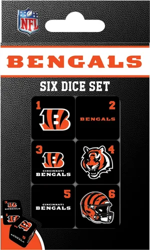 Vista 15 de MasterPieces Game Day - NFL Baltimore Ravens - Juego de 6 dados con logotipo del equipo, tamaño estándar D6