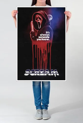 Vista 2 de Póster de película Scream de 24 x 36 pulgadas (sin marco)