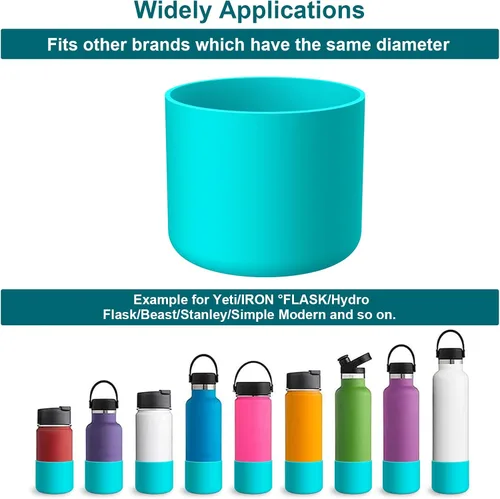 Vista 6 de Protector de Silicona para Botella de Agua Owala, 2 Piezas Fundas Protectoras Antideslizantes para Botellas de Agua FreeSip/Twist/Flip, Sin BPA