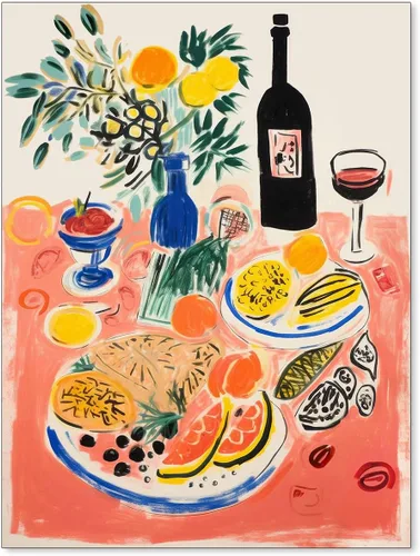 Vista 36 de Póster de pintura al óleo colorida de ventana abierta, arte de pared abstracto impresionista famoso y moderno, impresiones de lienzo estético