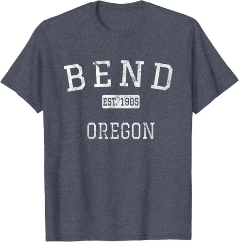 Vista 84 de Bend Oregon OR Camiseta vintage, Negro