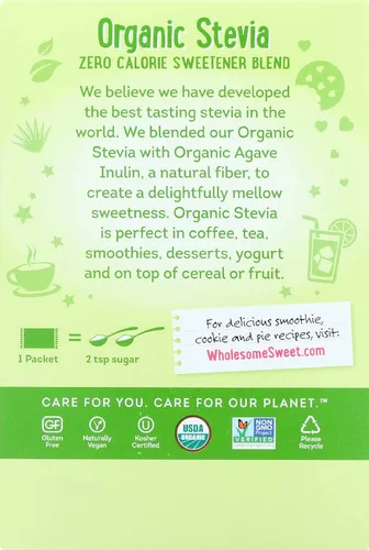 Vista 4 de Edulcorantes saludables Stevia - Orgánico - 75 unidades - caja de 6