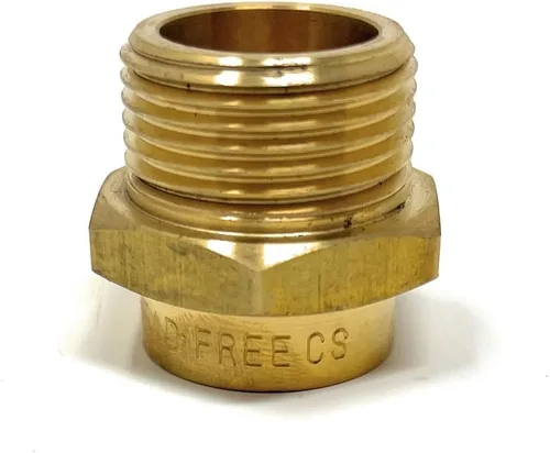 Vista 26 de Adaptador de latón sin plomo Cascada, rosca G británica BSPP macho a NPT hembra (1" x 1" (1 pieza))