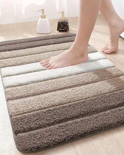 Vista 9 de DEXI Alfombras de baño de 30 x 17 pulgadas, lavables a máquina, antideslizantes, de microfibra suave, absorbente, de secado rápido, para suelo