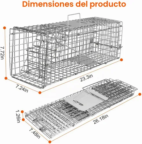 Vista 9 de Trampa de animales vivos plegable jaula humana trampa atrapa