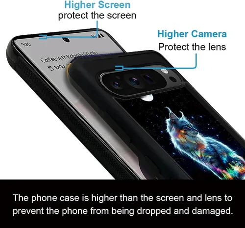 Vista 1638 de Compatible con Google Pixel 4A 5G Mobile Case Creative Acrylic Panel trasero Silicona Protección Grip especialmente diseñado para Google Pixel 4A 5G