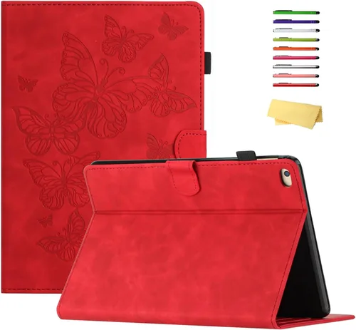 Vista 22 de Funda para iPad de 6ª/5ª generación de 9.7 pulgadas 2018/2017, para iPad Air 2/Air 1 con soporte, soporte para lápices, bolsillo