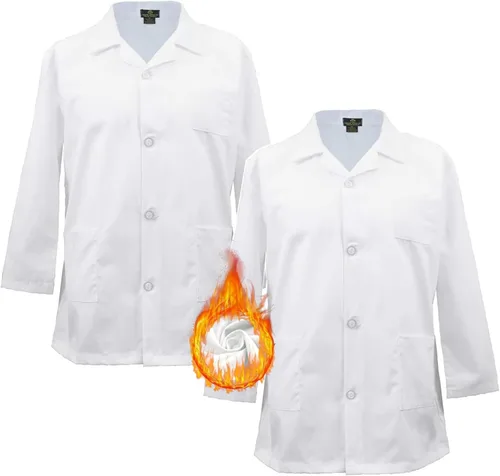Vista 8 de M&M SCRUBS Abrigo de laboratorio para niños, paquete múltiple, abrigos de laboratorio para niños a granel 12pk blanco
