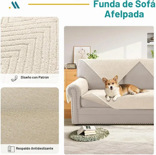 Vista 9 de Turquoize Juego de 2 fundas impermeables para reposabrazos de sofá, antideslizantes, peludas, lavables, gruesas, suaves, fundas protectoras