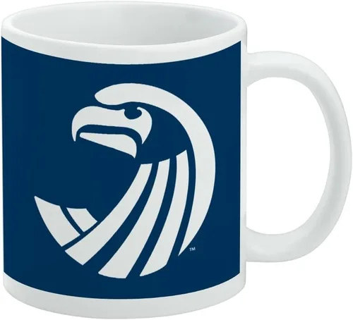 Vista 530 de Taza de cerámica con el logotipo principal de la Universidad Rider, taza de regalo novedosa para café, té y bebidas calientes, 11oz, blanca