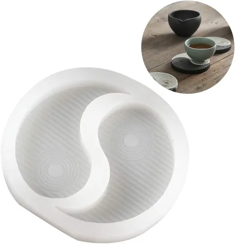 Vista 8 de Moldes de posavasos de silicona, posavasos para moldes de silicona de cemento para hacer manualidades