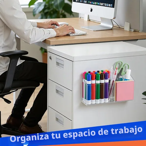 Vista 3 de Simetufy Soporte magnético grande para marcadores de borrado en seco