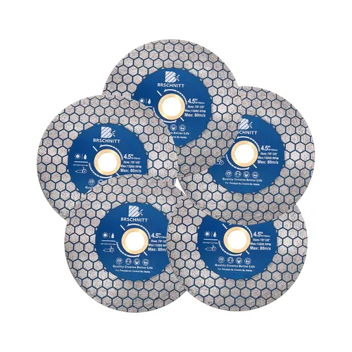 Vista 9 de Rueda de corte de granito de diamante de 4 pulgadas, amoladora angular soldada al vacío de 4.134 in, hoja de diamante para cortar porcelana