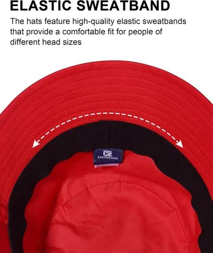 Vista 7 de GADIEMKENSD Sombrero de pescador 100% algodón, unisex, protección solar UPF 50, ligero, plegable
