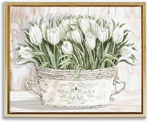 Vista 22 de Birds Floral Meadow Blossoms, 16 x 20 Inch Canvas in Floater Frame Stupell Industries · By Nan · Ready to hang once unboxed · Made in USA
