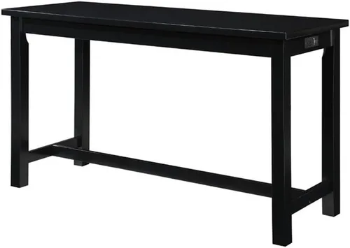 Vista 4 de Homelegance - Juego de comedor del altura de encimera de 4 piezas, negro