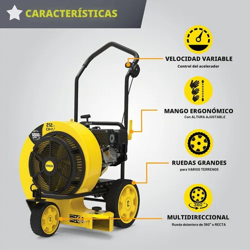Vista 3 de Champion Power Equipment 212cc 1200 CFM Soplador de hojas para caminar detrás