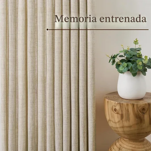 Vista 4 de RAIN CITY - Juego de 2 cortinas de 45 pulgadas de largo con plisado con pellizco, cortinas semitraslúcidas para dormitorio, cuarto de bebé