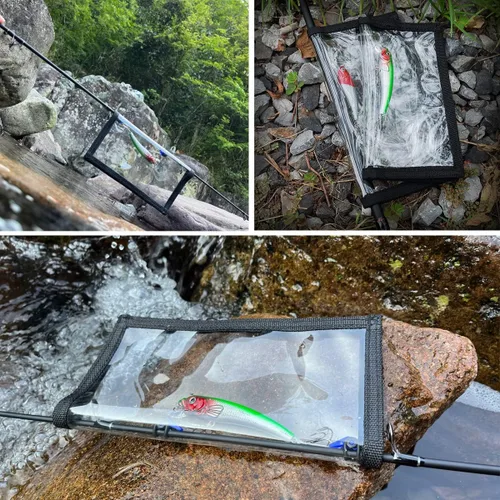 Vista 6 de 20 fundas para señuelos de pesca, 2 tamaños, transparentes, de PVC, grueso, para anzuelos de pesca, protegen a niños, mascotas y pescadores, a salvo