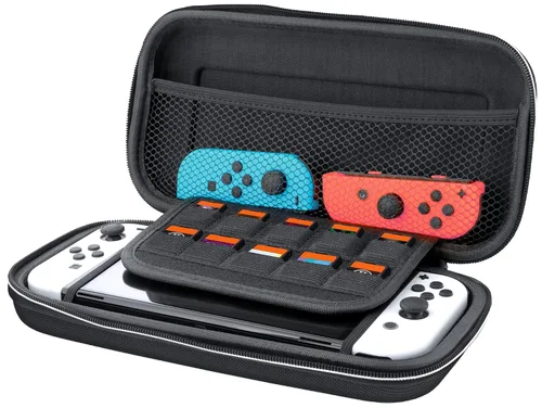 Vista 5 de Gamers Kit for Nintendo Switch OLED Wired Gaming Headset with 50mm Drivers 2Screen Protectors Ergonomic Grip Switch OLED Travel Case Joy-Con Grips