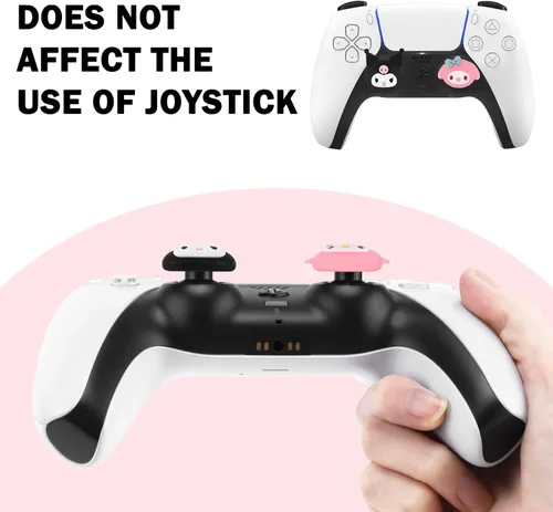 Vista 3 de DLseego Cute Rabbit - 4 tapas de agarre para el pulgar para Xbox One PS5 PlayStation4 DualSense Switch Pro Wireless Controller Steam Deck, tapa de M