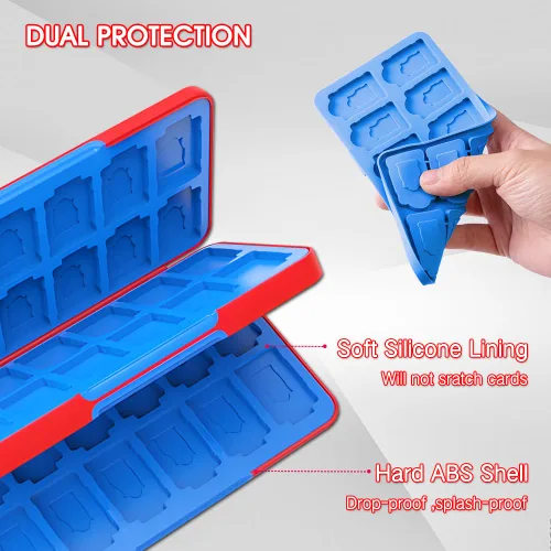 Vista 79 de PERFECTSIGHT Switch Game Case Compatible with Nintendo Switch Game Holder for Switch OLED/ Lite Game Card Case Cartridge with 24 Slots Game Card