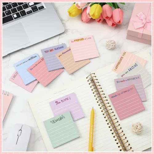Vista 6 de Yinder 12 notas adhesivas inspiradoras, bonitas notas adhesivas motivacionales, regalos de agradecimiento a los empleados, a granel para profesores