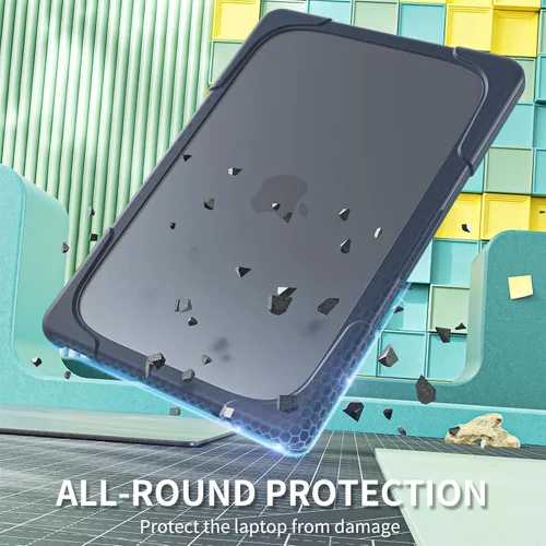 Vista 7 de Batianda Funda resistente para MacBook Neo de 13 pulgadas 2026, índigo