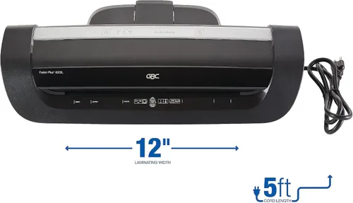 Vista 3 de GBC Máquina laminadora térmica, Fusion 6000L, 12 pulgadas, calentamiento de 1 minuto, 3-10 mil, con 50 bolsas de laminación EZUse para el hogar