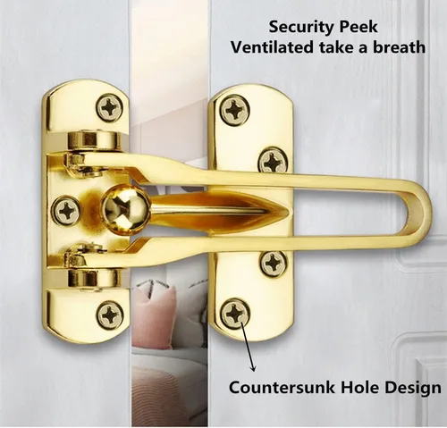Vista 3 de szhdxsy - Cerradura de puerta de seguridad para el hogar, cerradura de barra de refuerzo de puerta, cerraduras de puerta delantera para niños