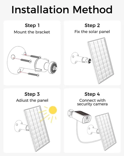 Vista 5 de Cámaras de seguridad solar 4MP inalámbricas al aire libre con panel solar