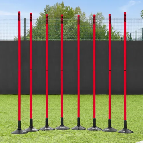 Vista 37 de FORZA Slalom - Bastones de agilidad Mejora la resistencia, la velocidad y el juego de pies Opciones de color, tamaño y base de goma disponibles